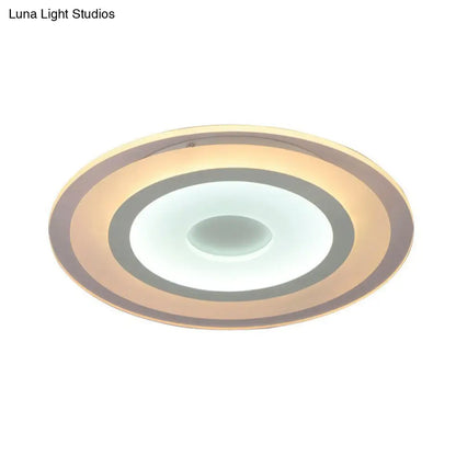 DecorBites™ DecorBites™ Modern Extra-Thin LED Flush Mount Acrylic Ceiling Light - Clear & Sleek