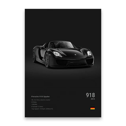 Modern Famous Cars Canvas Wall Art Home Decor - SW8865 / (A3)30x42cm Unframed - Posters