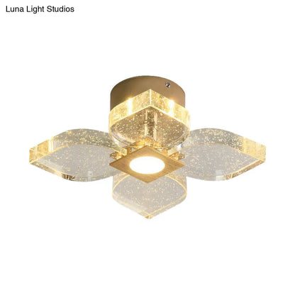 DecorBites™ DecorBites™ Modern Flower Crystal Ceiling Lamp in Gold with LED Lighting
