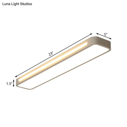 DecorBites™ DecorBites™ Modern Flush Mount LED Ceiling Light with Acrylic Diffuser - White/Warm Light, 19"/23"/31" Wide