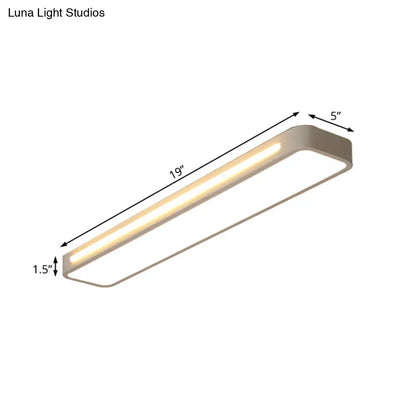 DecorBites™ DecorBites™ Modern Flush Mount LED Ceiling Light with Acrylic Diffuser - White/Warm Light, 19"/23"/31" Wide