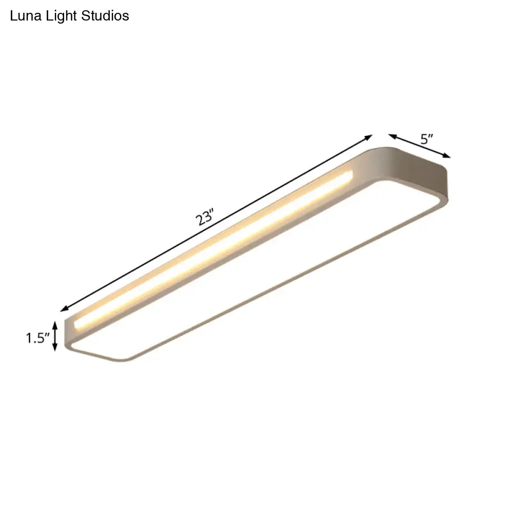 DecorBites™ DecorBites™ Modern Flush Mount LED Ceiling Light with Acrylic Diffuser - White/Warm Light, 19"/23"/31" Wide