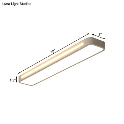 DecorBites™ DecorBites™ Modern Flush Mount LED Ceiling Light with Acrylic Diffuser - White/Warm Light, 19"/23"/31" Wide