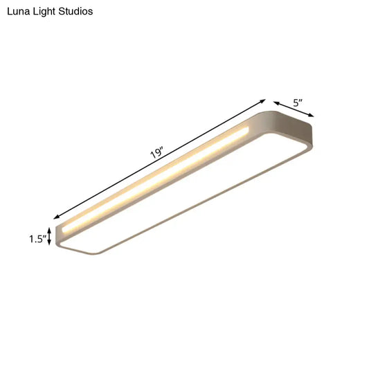 DecorBites™ DecorBites™ Modern Flush Mount LED Ceiling Light with Acrylic Diffuser - White/Warm Light, 19"/23"/31" Wide