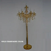 Modern french gold champagne crystal floor lamp with five candle-style lights for elegant living room decorbites crystal floor lamp