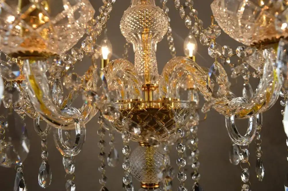 Modern french gold crystal floor lamp featuring a luxurious crystal chandelier with gold-toned metal accents decorbites crystal floor lamp