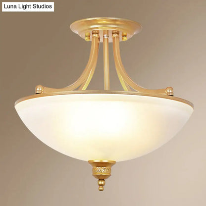 DecorBites™ DecorBites™ Modern Frost Glass Semi Flush Light Fixture - Perfect for Dining Room Décor