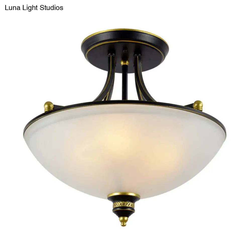DecorBites™ DecorBites™ Modern Frost Glass Semi Flush Light Fixture - Perfect for Dining Room Décor