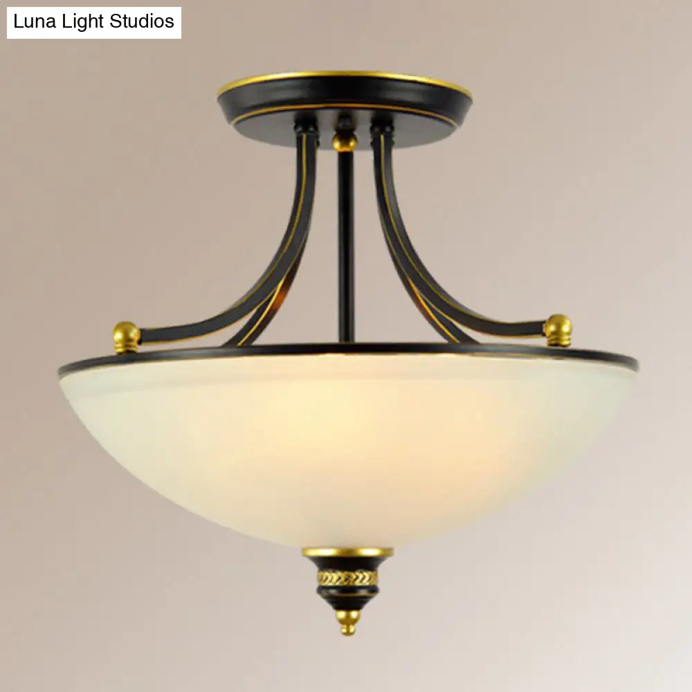 DecorBites™ DecorBites™ Modern Frost Glass Semi Flush Light Fixture - Perfect for Dining Room Décor