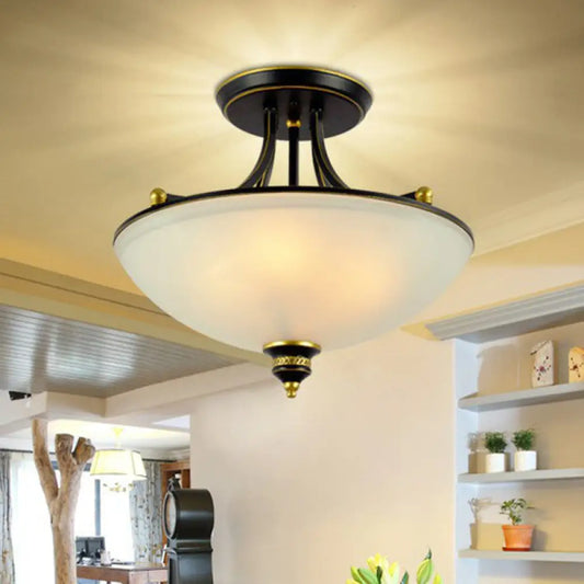 DecorBites™ DecorBites™ Modern Frost Glass Semi Flush Light Fixture - Perfect for Dining Room Décor