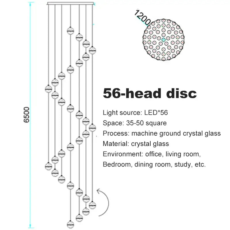 Modern frosted crystal ball pendant light with 56 led lights crafted from machine ground crystal glass for decorbites crystal ball chandelier