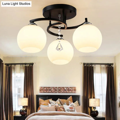 DecorBites™ DecorBites™ Modern Frosted Glass Round Flush Mount Ceiling Light for Living Room