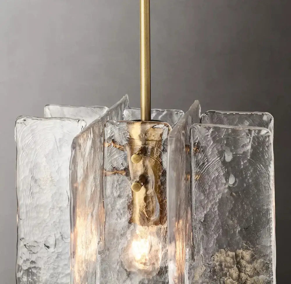Modern frosted gray glass lattice pendant light with clear textured glass panels and brass hardware for dining room decorbites glass lattice pendant lights