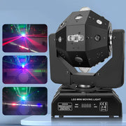 Modern geometric black led mini light bar strobe with multifaceted design silver accents for ktv lighting effects