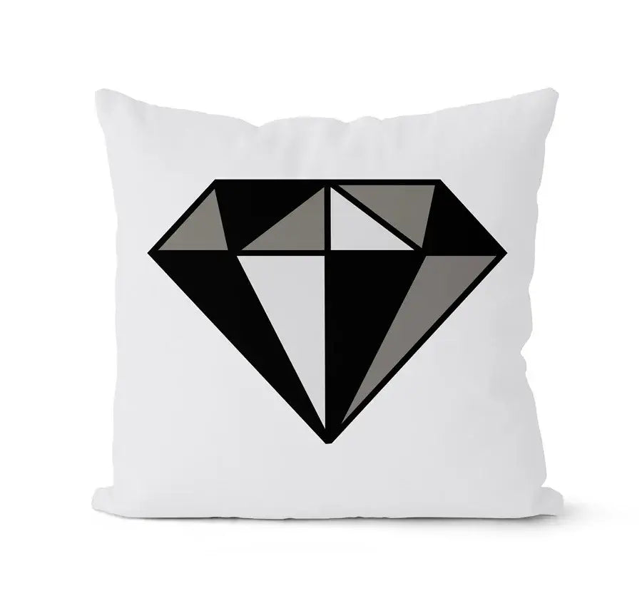 White throw pillow with decorbites geometric black diamond design in gray for modern living room decorbites geometric black white pillowcase set