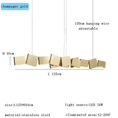 Modern geometric bronze and dark gray pendant light with champagne gold stainless steel box shape decorbites pendant light