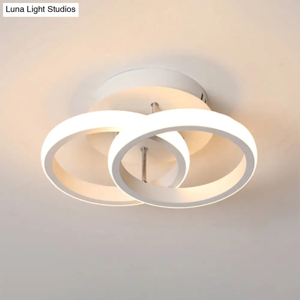 DecorBites™ DecorBites™ Modern Geometric Ceiling Light: Aluminum LED Semi Flush Mount for Corridor