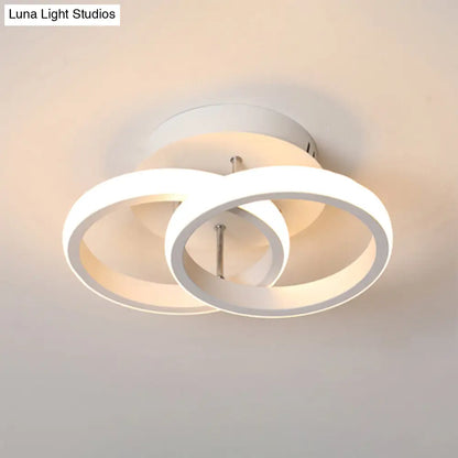 DecorBites™ DecorBites™ Modern Geometric Ceiling Light: Aluminum LED Semi Flush Mount for Corridor
