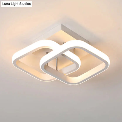 DecorBites™ DecorBites™ Modern Geometric Ceiling Light: Aluminum LED Semi Flush Mount for Corridor