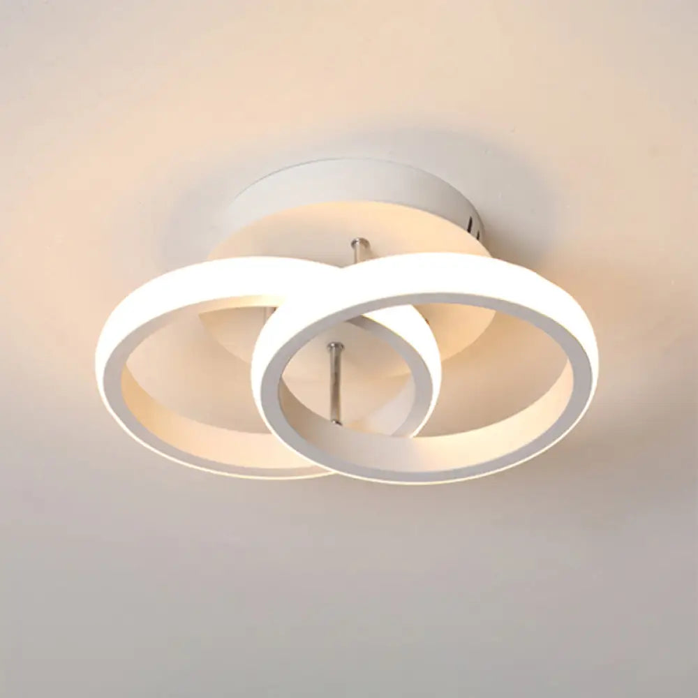 DecorBites™ DecorBites™ Modern Geometric Ceiling Light: Aluminum LED Semi Flush Mount for Corridor