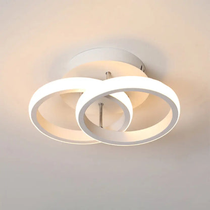 DecorBites™ DecorBites™ Modern Geometric Ceiling Light: Aluminum LED Semi Flush Mount for Corridor