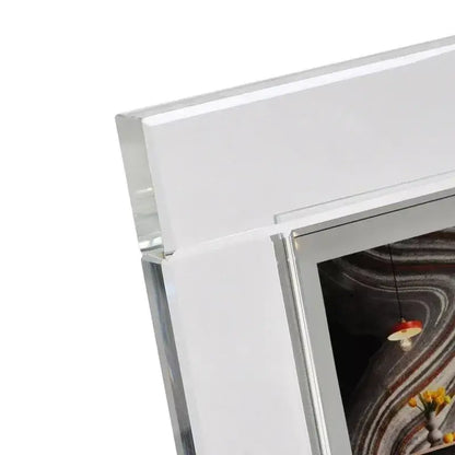 Clear acrylic photo frame with beveled edges modern geometric decorbites crystal glass cube for living room decor