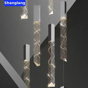 Modern geometric crystal chrome led chandelier with sleek metallic frames and warm led lighting for living room decorbites chrome led chandelier