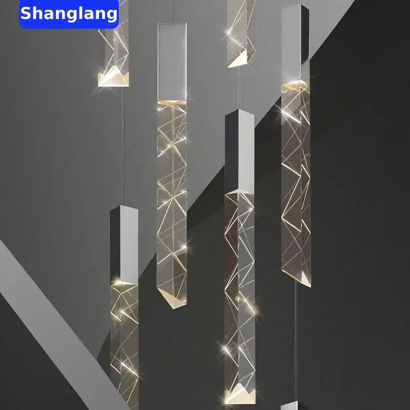 Modern geometric crystal chrome led chandelier with sleek metallic frames and warm led lighting for living room decorbites chrome led chandelier