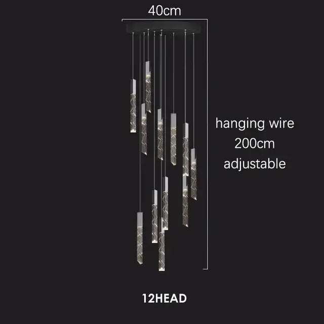 Modern geometric crystal chrome led chandelier with 12 sleek transparent glass shades and black mounting plate for living room decorbites crystal chrome