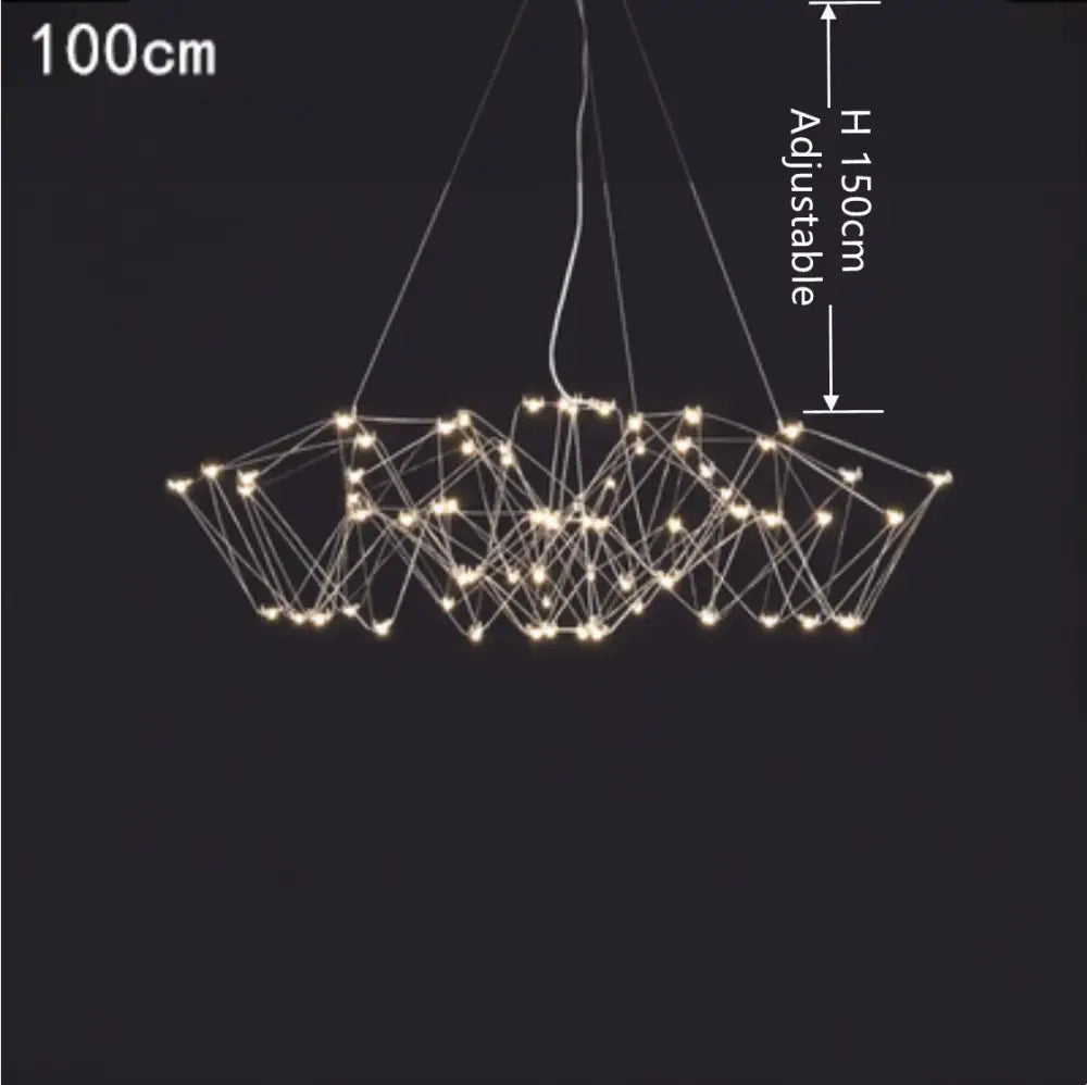 A modern decorbites cube light pendant with adjustable geometric wireframe and warm white led for dining room decor