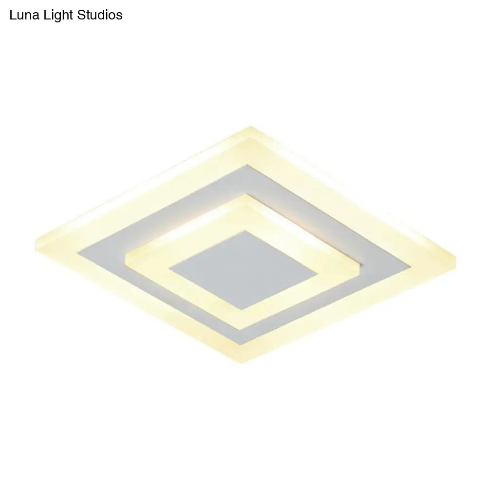 DecorBites™ DecorBites™ Modern Geometric Flush Mount LED Ceiling Light - Acrylic Corridor Fixture