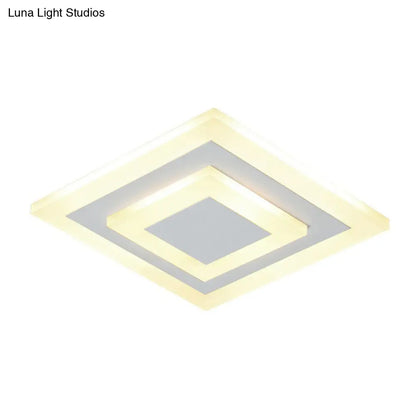 DecorBites™ DecorBites™ Modern Geometric Flush Mount LED Ceiling Light - Acrylic Corridor Fixture