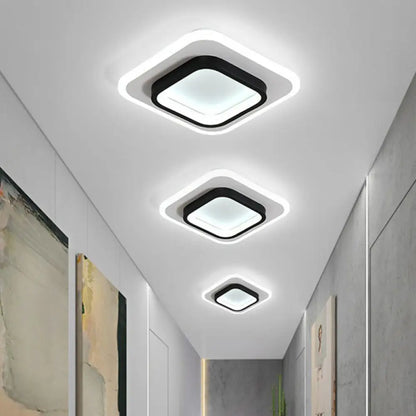 DecorBites™ DecorBites™ Modern Geometric Flush Mount LED Ceiling Light - Acrylic Corridor Fixture