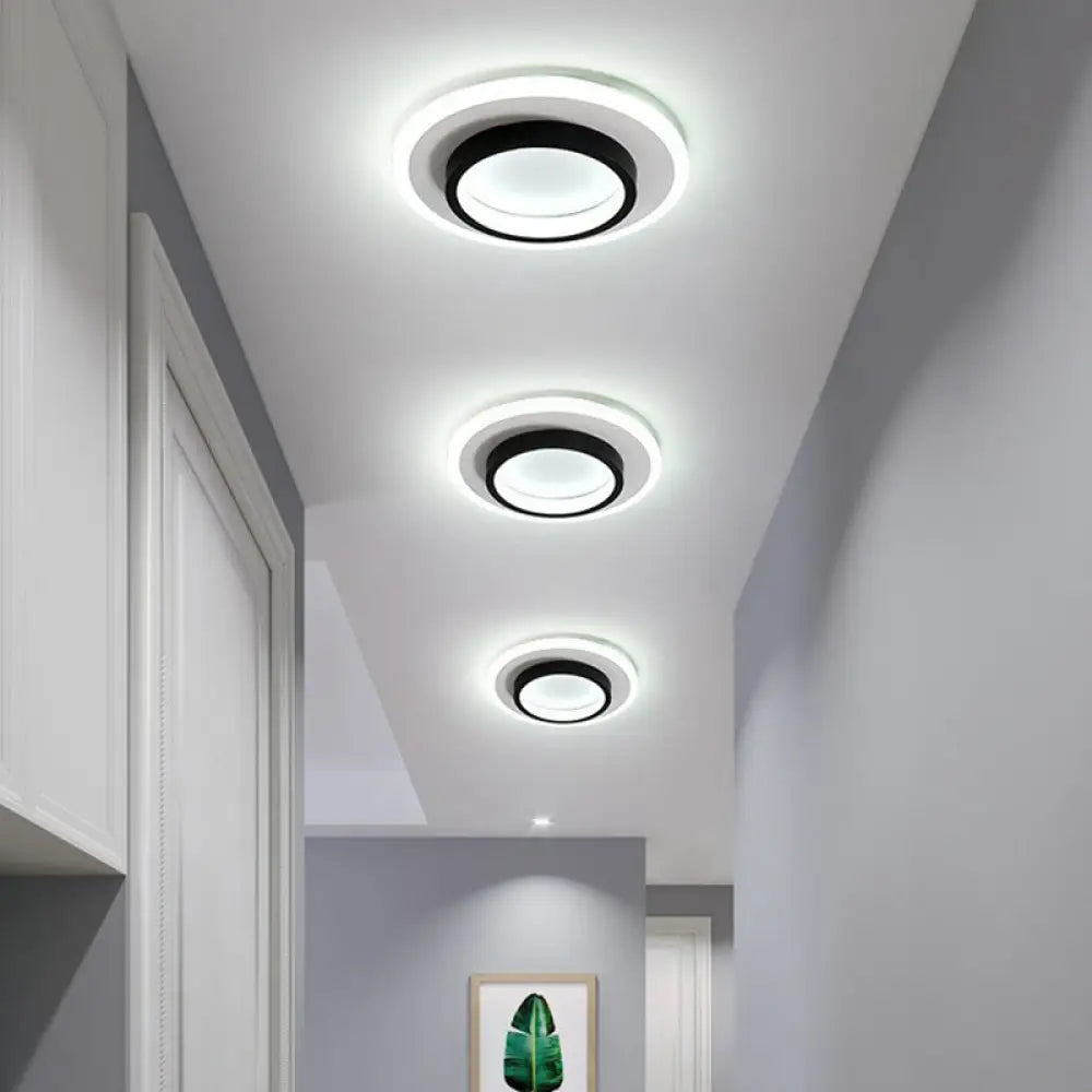 DecorBites™ DecorBites™ Modern Geometric Flush Mount LED Ceiling Light - Acrylic Corridor Fixture