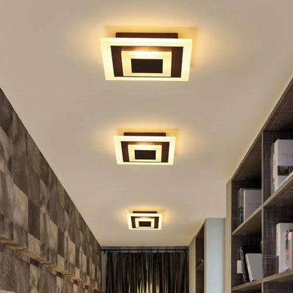 DecorBites™ DecorBites™ Modern Geometric Flush Mount LED Ceiling Light - Acrylic Corridor Fixture