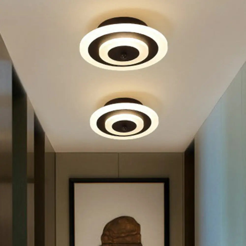 DecorBites™ DecorBites™ Modern Geometric Flush Mount LED Ceiling Light - Acrylic Corridor Fixture