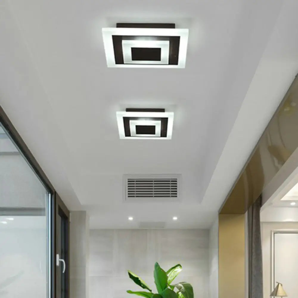 DecorBites™ DecorBites™ Modern Geometric Flush Mount LED Ceiling Light - Acrylic Corridor Fixture