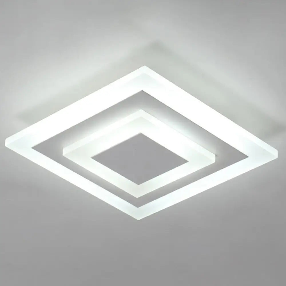 DecorBites™ DecorBites™ Modern Geometric Flush Mount LED Ceiling Light - Acrylic Corridor Fixture