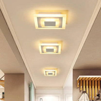 DecorBites™ DecorBites™ Modern Geometric Flush Mount LED Ceiling Light - Acrylic Corridor Fixture