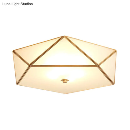 DecorBites™ DecorBites™ Modern Geometric Glass Flush Mount Chandelier - 3 Heads Ceiling Light Fixture for Living Room