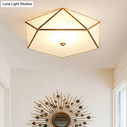 DecorBites™ DecorBites™ Modern Geometric Glass Flush Mount Chandelier - 3 Heads Ceiling Light Fixture for Living Room