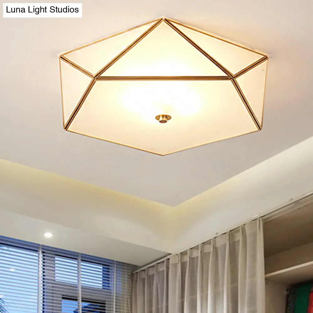 DecorBites™ DecorBites™ Modern Geometric Glass Flush Mount Chandelier - 3 Heads Ceiling Light Fixture for Living Room