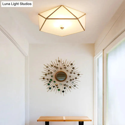 DecorBites™ DecorBites™ Modern Geometric Glass Flush Mount Chandelier - 3 Heads Ceiling Light Fixture for Living Room