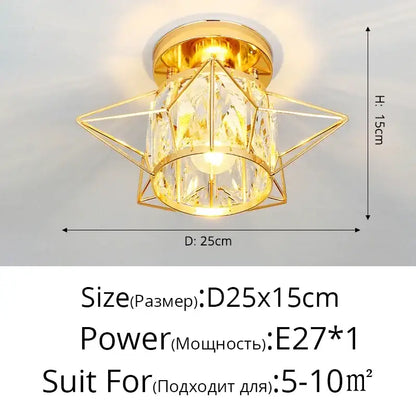 Modern geometric gold and black crystal glass led chandelier with gold-toned metal frame and crystal-encrusted shade for living room decorbites crystal glass