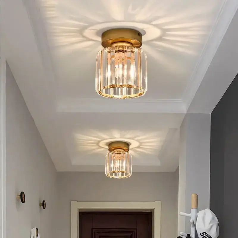 Modern geometric gold and black crystal glass led chandelier with vertical prismatic panels for living room decorbites crystal glass