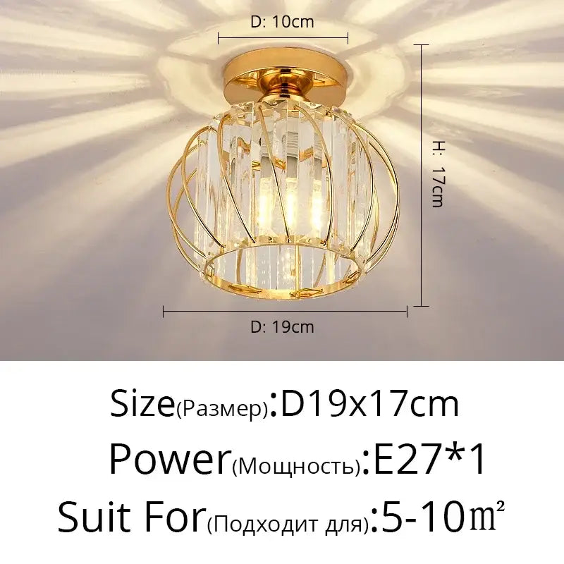 Modern geometric gold ceiling light with spherical cage design and vertical crystal glass led rods for living room decorbites crystal glass