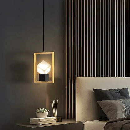 Modern geometric crystal led ceiling chandelier with gold frame, faceted white shade, and black base for decorbites crystal led lighting