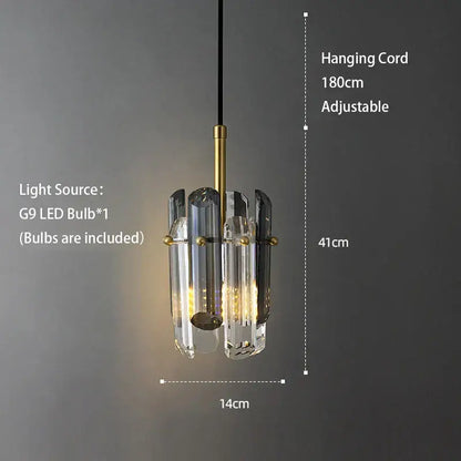 Modern geometric gold and clear crystal led ceiling chandelier with g9 led bulb and gold-toned metal decorbites crystal led