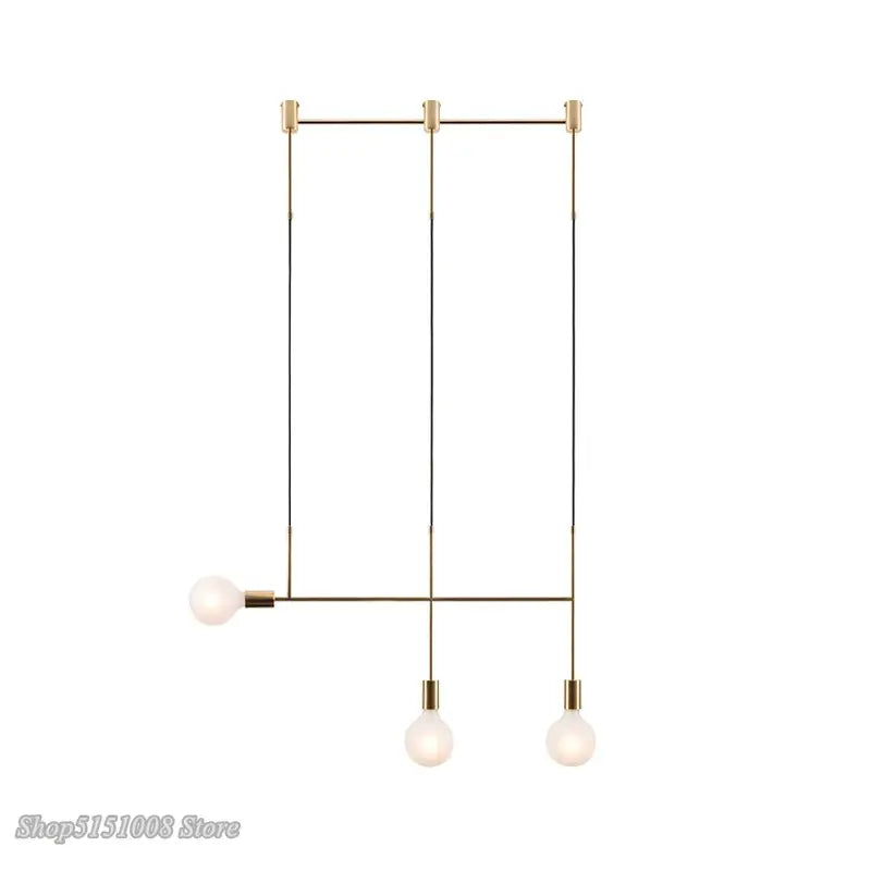 Modern geometric iron pendant light brass and black with three frosted glass bulbs for dining room decorbites geometric iron pendant