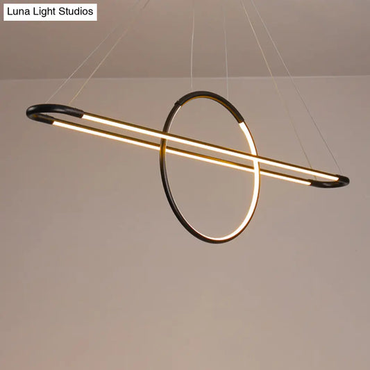 ديكوربايتس™ مصباح معلق هندسي حديث على شكل جزيرة مزود بإضاءة LED، سقف معدني لغرفة الطعام، إضاءة فنية